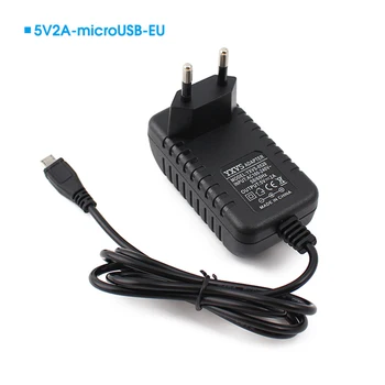 Mikro-USB-Virta-Adapteri AC-DC 5V 2A USB-virtalähde 100V-240V 5V Voltin 2A virtalähde Laturi Micro-USB-Portti RPI 3