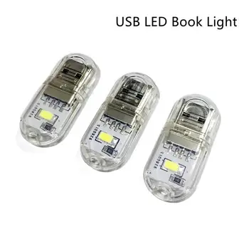 Mini Night Light Kannettava USB-LED-Kirja Valo Ultra Kirkas Käsittelyssä Varaa Lamppu 2leds USB-Valot Power Bank PC-Kannettavan Notebook