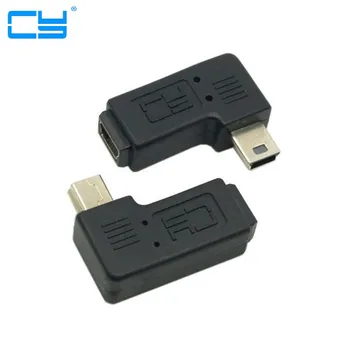 Mini-USB-5-Pin Uros-Naisten Laajennus-Sovitin 90 Astetta vasen ja Oikea Kulma Mini-USB-Liitin Adapteri