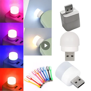 Mini-USB-LED-yövalo Pieni Pyöreä Lamppu Kannettava Lamppu Tietokone Mobile Power-Merkkivalo Olohuone, Makuuhuone, Vuode-Kylpyhuone Valot