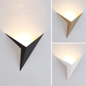 Moderni minimalistinen kolmion muotoinen LED-Seinä-Lamput Pohjoismainen tyyli Sisäuima-Seinä lamppu olohuoneen Valot 3W AC85-265V Yksinkertainen Valaistus