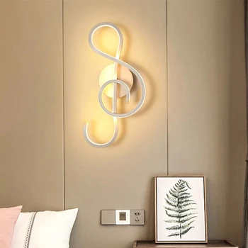 Moderni Minimalistinen Seinä lamppu Olohuone, Makuuhuone Vierellä Kiilto AC90V-260V LED Sisä-musta valkoinen Lamppu Käytävän Valaistus koristeluun