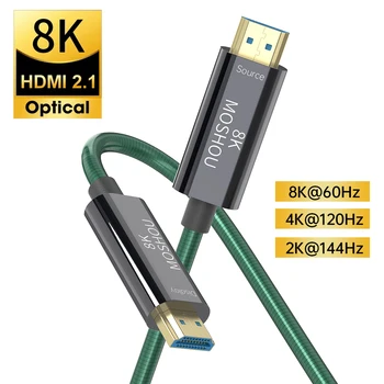 MOSHOU Optinen Kuitu 8K HDMI 2.1 Kaapeli-120Hz 48Gbps HDMI-Kaapeli Ultra High Speed HDR eARC HD TV-Ruutuun Projektorin PS5 HDMI-Kaapeli