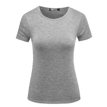 Muoti Lyhythihainen Naisten Harmaa t-paita t-paita t-paita femaale vaatteet harajuku Yksinkertainen 90s kesän alkuun