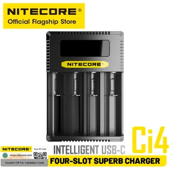 NITECORE Ci4 Neljä Paikkaa Älykäs USB-C-Laturi 18W PD QC Nopea Erinomaiset Laturi IMR Li-ion 18650 26650 14500 AA AAA