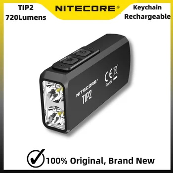 NITECORE TIP2 Ladattava Avaimenperä Valo Dual-Core CREE XP-G3 S3 720 Lumenin Sisäänrakennettu Akku Kannettava EDC Taskulamppu
