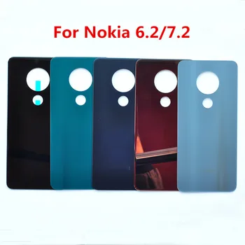 Nokia7.2 Todellinen Asuntojen Nokia 6.2 7.2 6.3 tuuman Akun Kansi Korjaus Takaisin Ovi Puhelimen kotelon Takaosaan + Logo Liima