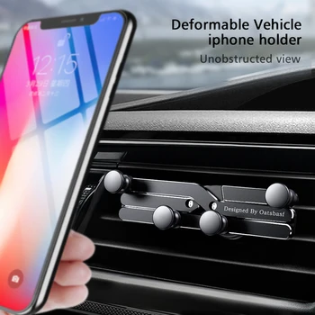 Oatsbasf Painovoima Auton Puhelimen Haltijalle Metalli-GPS-Tuki Puhelin Seistä iPhone 13 12 Pro Max Xiaomi Universal Auto-Air-Vent Clip Pidä