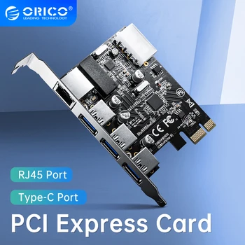 ORICO USB3.0 PCI Express-laajennuskortti c-Tyypin Portti Rj45 Gigabit Network Laajennus Windows, Linux