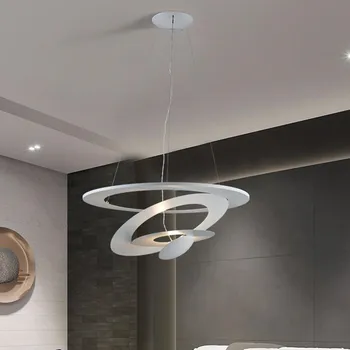 Pirce Mini Jousitus Lamppu Pohjoismaiden rengas valo spiraali Design-riipus-Lamput ruokasali, olohuone, kahvila valkoinen riipus valoa