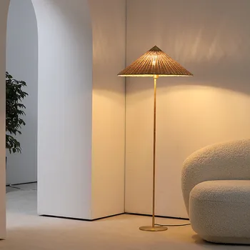 Pohjoismaiden Wabi Sabi Rottinki E27 Led Lattiavalaisin Japanilainen Tyyli Led Luminarias Sisustuksessa Led Floor Valo Moderni Minimalismi Lamppu Kalusteet