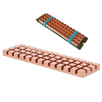 Puhdas Kupari Siili, Jäähdytin jäähdytyslevy Terminen Johtava Liima M. 2 NGFF 2280 PCI-E NVME SSD 70x20MM Paksuus 1.5/2/3/4MM