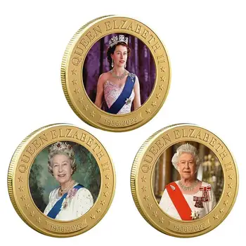 Queen Elizabeth II Haaste Kolikon Hänen Majesteettinsa kullattu Juhlaraha Kokoelma Koriste