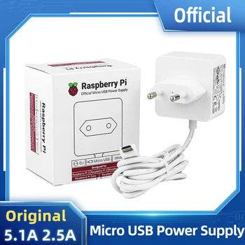 Raspberry Pi 12.5 W virtalähde 5.1 V 2.5 A Mikro-USB-Virta-Adapteri 18AWG-Kaapeli Raspberry Pi 3A+ 3B Nolla 2 W EU: n MEILLE UK-Pistoke