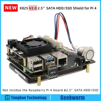 Raspberry Pi 4 X825 2,5 tuuman SATA HDD/SSD Storage Expansion Board, X825 USB3.1 Mobile Hard Disk-Moduuli Raspberry Pi 4B