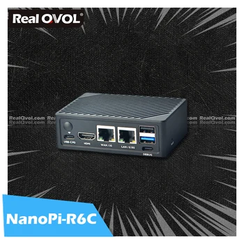 RealQvol NanoPi R6C 1GB/8GB RAM 32GB eMMC Rockchip RK3588S A76 A55 Dual 2.5 G Ethernet-Tuki HDMI2 Linux/Openwrt/Debian/Ubuntu