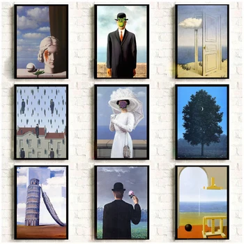 Rene Magritte Kankaalle Maalaus Surrealismi Klassinen Lisääntymiselle Taidetta Julisteita Tulostaa Wall Art Kuvan Kodin Sisustus Olohuone