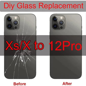 Reparing Akun Kansi iPhone-X Xs, kuten 12Pro takakansi Vaurioitunut Lasi Korvaaminen 3m Teippi 5,8 tuuman (ei kameraa)