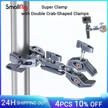SmallRig Super Clamp Double Rapu-Muotoinen Kiinnikkeet Magic Arm Double Pallo Pää Sovittimen Toiminta-Kameran Kolmijalka Poikkipuu -4103
