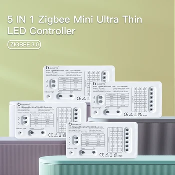 Smart Gledopto Zigbee 3.0 Pro Mini 5-in-1 RGB+CCT LED-Nauhat Valo-Ohjain Sisäuima-Koriste Valaistus Keittiön Seinälle