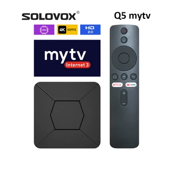 SOLOVOX Q5 Mytv Android 10 Smart TV-Ruutuun Allwinner H313 Quad 4K-WiFi-Bluetooth-ääniohjaus YouTube MARSX StalkerID Media Player