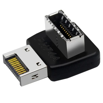 Tietokoneen Emolevy Tyyppi-E USB 3.1 Type-E Liitäntä, 90 Asteen Ohjauksen Kyynärpää Edessä Tyyppi-C-Asennettu Sovitin(PH74A)