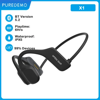 Todellinen Luun Johtuminen Kuulokkeet Bluetooth 5.2 Langattomat Kuulokkeet Vedenpitävä Urheilu-Kuuloke, jossa Mic for Harjoitukset Käynnissä Ajo