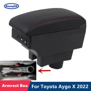 Toyota Aygo X 2022 Kyynärnoja laatikko Toyota Aygo X Auton Takana Keski-säilytyslaatikko Jälkiasennus USB-Lataus Auton lisävarusteet