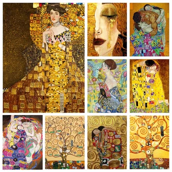 Tree Of Life 5D Diy Diamond Maalaus Täysi-Aukiolta Pyöreä Poran Diamond Mosaiikki Kirjonta Sarjat Gustav Klimtin Suudelma art Kodin Sisustus
