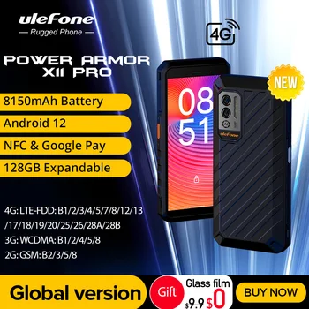 Ulefone Power Armor X11 Pro Karu Puhelin 8150 mAh 128GB Max. Laajennus Vedenpitävä Älypuhelin NFC-2.4 G/5G WiFi matkapuhelimet