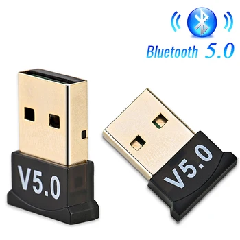 USB-Bluetooth-yhteensopiva 5.0-Adapteri Lähetin-Vastaanotin Audio-Bluetooth-Sovitin, Langaton USB-Sovitin Tietokoneeseen Tietokoneen Hiiri