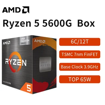 Uusi AMD Ryzen 5 5600G R5 5600G Box CPU Desktop-Prosessori Socket AM4 3.9 GHz Kuuden Ytimen Kaksitoista-Lanka 65W DDR4