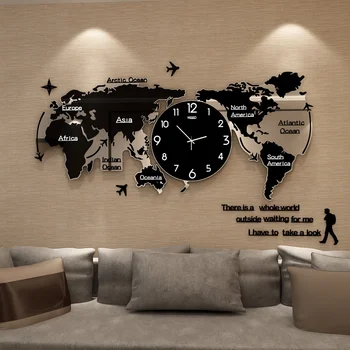 Uusi Kuuma Ainutlaatuinen Akryyli Wall Clock 3D-DIY Suuri Wall Roikkuu Kello Tarroja Kodin Koristeet