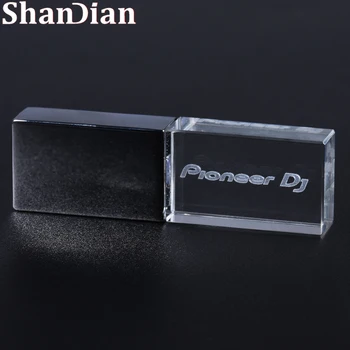 Uusi Metalli Crystal USB-muistitikku, nopea Kirjoittaa Memory Stick Väri LED-Valo Pioneer DJ Premium Kynä Ajaa 64GB 128GB