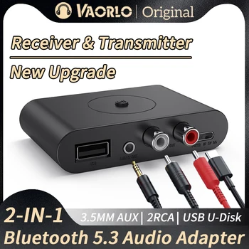 Uusi Päivitys Bluetooth 5.3 Vastaanotin-Lähetin 3,5 mm: n AUX-RCA-USB-U-Levy, Stereo Musiikki Langaton Audio-Sovitin TV-PC-Kaiutin