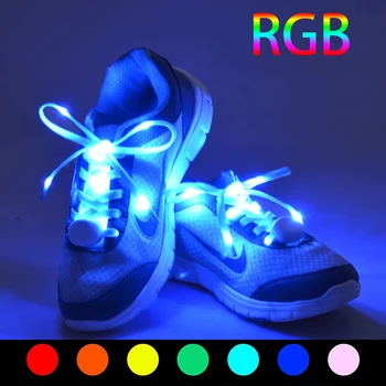 Uutuus LED-Urheilun Kengät Hehkuva Kengännauhat Yö Käynnissä Tarjonta Valoisa Shoeslaces Vilkkuvia 7 Värejä Jäljitelmä Nylon Pitsi