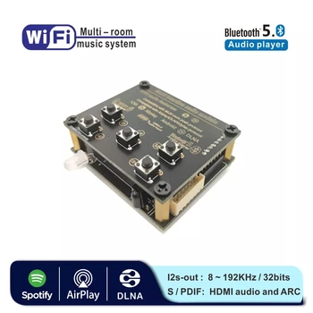 WB05 WiFi ja Bluetooth Audio 5.0 Vastaanottaa Bluetooth-Moduuli I2S Analoginen Lähtö ESS9023 Lähtö Hallituksen Kanssa Airplay-DLNA Wifi-Audio