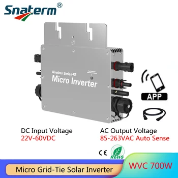 WVC-600/700W MPPT Solar Grid-Tie Power Inverter On-grid PV Invertteri smart Mikro Invertterin kauko-seuranta mobiili Pilvi SOVELLUS