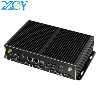 XCY Intel Core i7 4500U-5500U Mini PC 2*LAN 6*RS232-4*USB-HDMI-VGA-WiFi-3G-4G Upotettu Teollisuuden Mikro-Tietokone, Windows, Linux