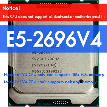 XEON E5 2696 V4 CPU prosessori 22-ydintä, 2,2 GHZ 55MB 14 nanometrisen LGA 2011-3 HUANANZHI X99 F8 D4 DDR4 Emolevy kit Intel xeon