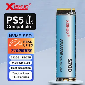 XISHUO SSD, NVME M. 2 2280 PCIe4.0 7400MB/s NVMe SSD 512 GT 1TB HDD Sisäinen Solid State Drive Ps5 Kannettavan Tehdas Hinta