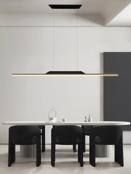 Yksinkertainen moderni ruokasali valot sana, pitkä kaistale led-kattokruunut baari Lamppu ruokapöytä keittiö saari tutkimuksen studio valaistus