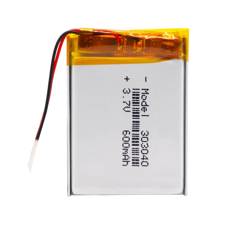 303040 Litium-Polymeeri-Akku Ladattava Li-ion Akku 3.7 v 600mAh Kanssa PCM-GPS-MP3 MP4 MP5 PDA LED-Valo - 3