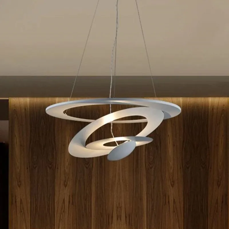 Pirce Mini Jousitus Lamppu Pohjoismaiden rengas valo spiraali Design-riipus-Lamput ruokasali, olohuone, kahvila valkoinen riipus valoa - 4