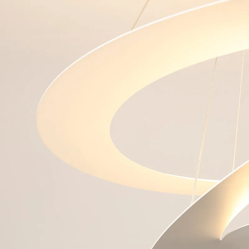 Pirce Mini Jousitus Lamppu Pohjoismaiden rengas valo spiraali Design-riipus-Lamput ruokasali, olohuone, kahvila valkoinen riipus valoa - 5
