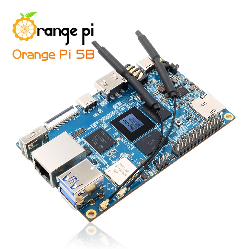 Orange Pi 5B 16G256G+5V4A Tyyppi-C-virtalähde,RK3588S WIFI+BLE Oranssi Pi 5 B Development Board Yhden piirilevyn Tietokone Mini PC Kit - 2