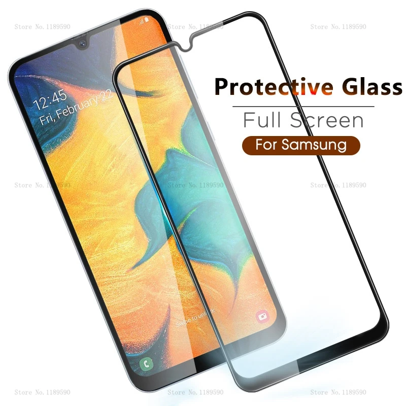 9D Kaareva Karkaistu Lasi Samsung Galaxy A30 A50 M30 M20 M10-Screen Protector Samsung A7 A8 A9 Plus-2018 Suojaava Lasi - 5