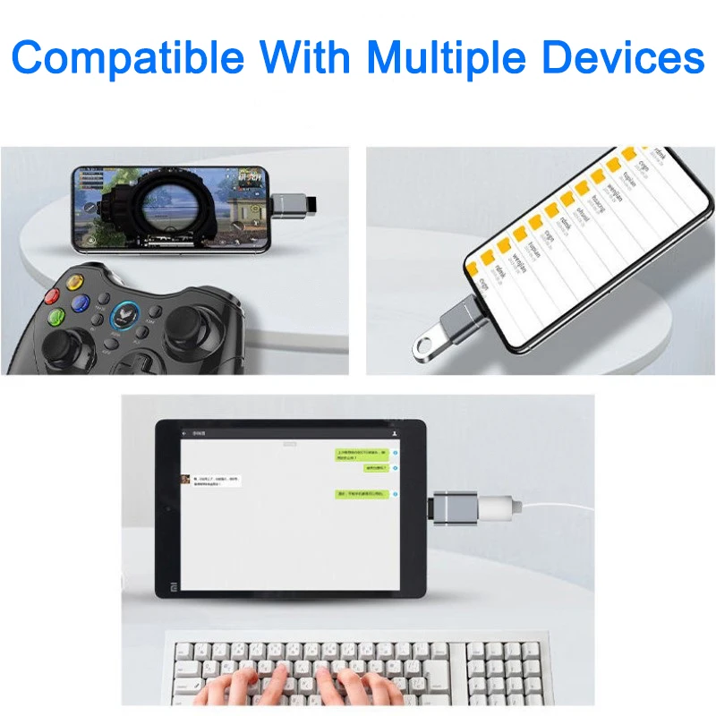 USB Type-C-OTG-Sovittimen USB-C to USB 3.0 Adapter Type-C-OTG-Kaapeli Converter For Xiaomi Samsung S10 S9 S8 Huawei P30 Macbook Pro - 4
