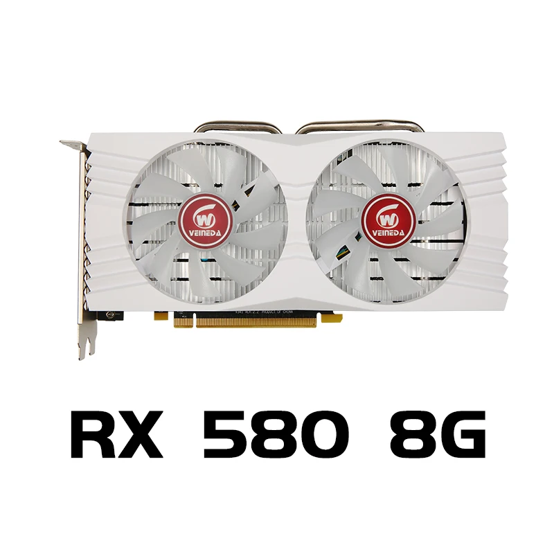 Veineda RX 580 8GB 2048SP Pelaamista Näytönohjain GDDR5 256Bit PCI Express 3.0 ×16 8Pin Radeon GPU RX580 Sarja placa de-video-auto - 0