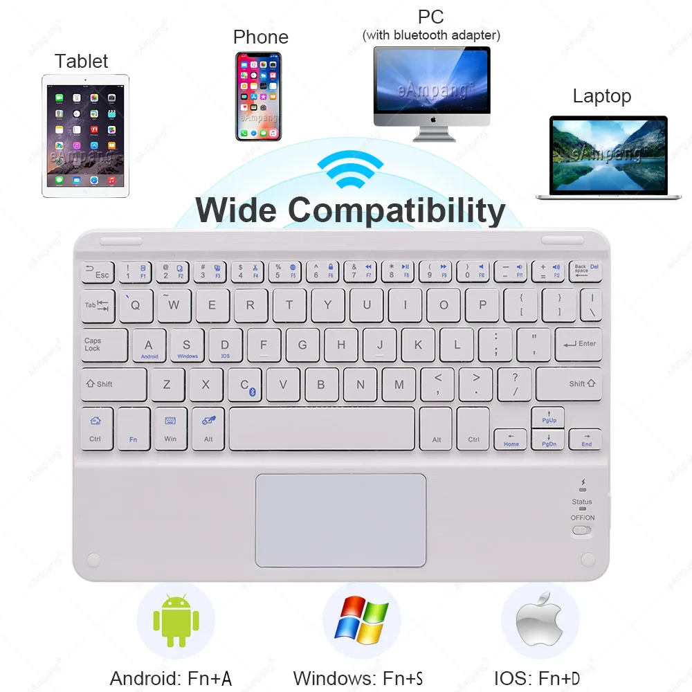 Touchpad Näppäimistö kotelo Samsung Galaxy Tab S6 Lite 10.4 S6 S4 S5E 10.5 S7 S8 11 Plus 12.4 P610 T870 T970 T975 Kansi Funda - 5